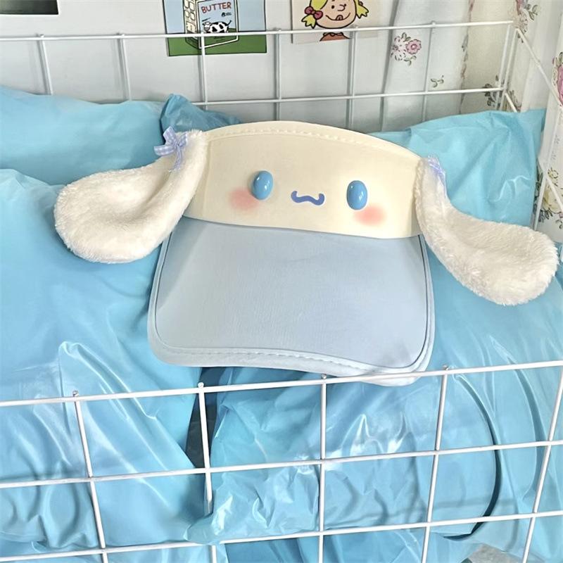 HelloKitty Sonnencreme leere Kopfbedeckung süße leere Kopfbedeckung Sonnenschutz Gesicht zeigen kleines Cartoon-Mädchen kt Katze Sonnenhut