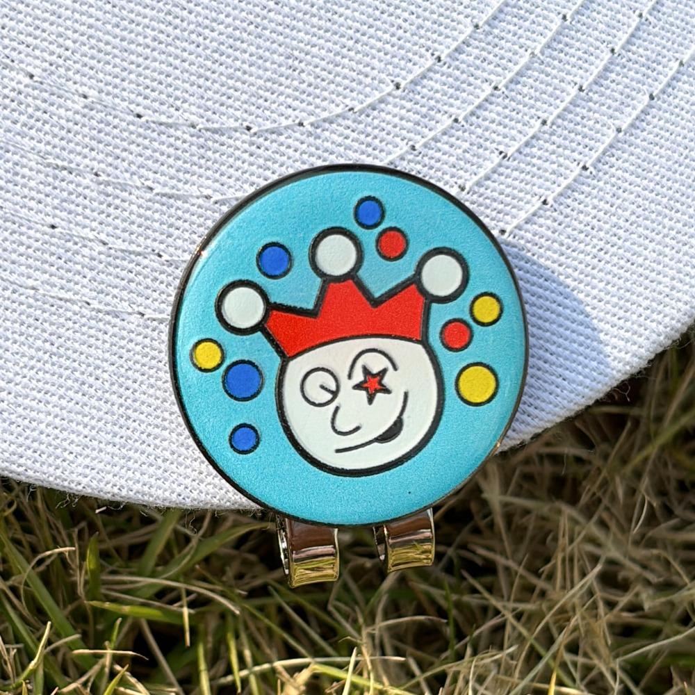 

Durable Metal Golf Ball Marker Clown Pattern Golf Hat Marker Golf Cap Clip Golf Lovers Style 5