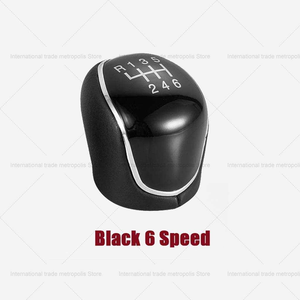 5/6Speed Car Leather Gear Shift Knob for Ford S-Max C-Max Kuga Galaxy Mondeo4 Mk4 Transit Tourneo Connect Focus Auto Accessories