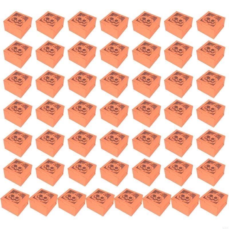 50pcs Halloween Candy Boxes Pumpkin Festival New Year Party Decoration Gift X3UC