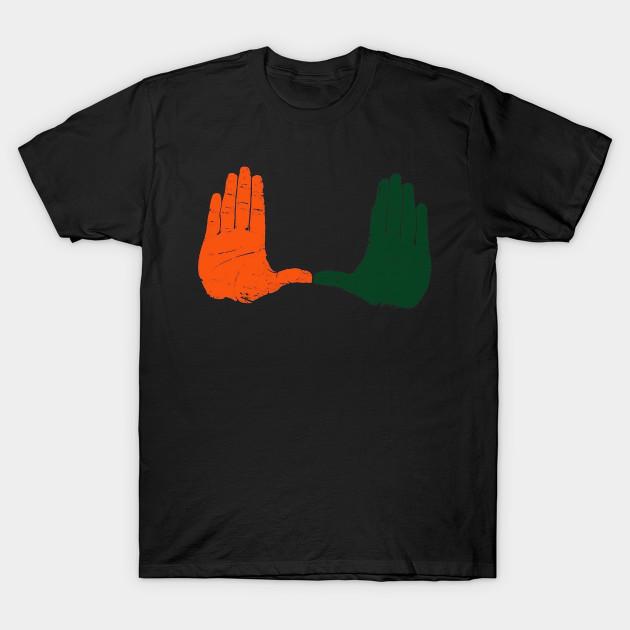 

Men Black Print T-shirt Miami Hurricanes No-Cut Transfer Paper Print Cotton Tshirt L чорний