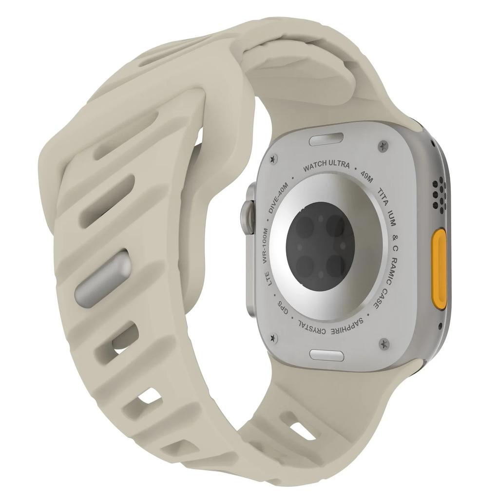 Silicone Bands For Apple Watch strap Ultra 2 49mm 45mm 44mm 40mm 41mm Sport Bracelet iwatch Series 10 46mm 9 8 7 6 5 4 3 SE