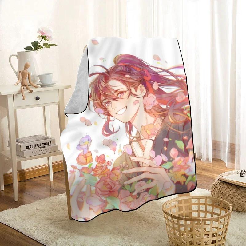 Cute Anime Mo Dao Zu Shi Throw Blanket Personalized Blankets On For The Sofa/Bed/Car Portable 3D Blanket For Kid Home Textiles
