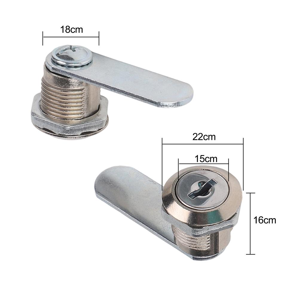 2PCS Cam Locks Zinc Alloy Security Locks with 4 Keys for Cabinets Furniture Mailboxes Lockers Provides Reliable Protection