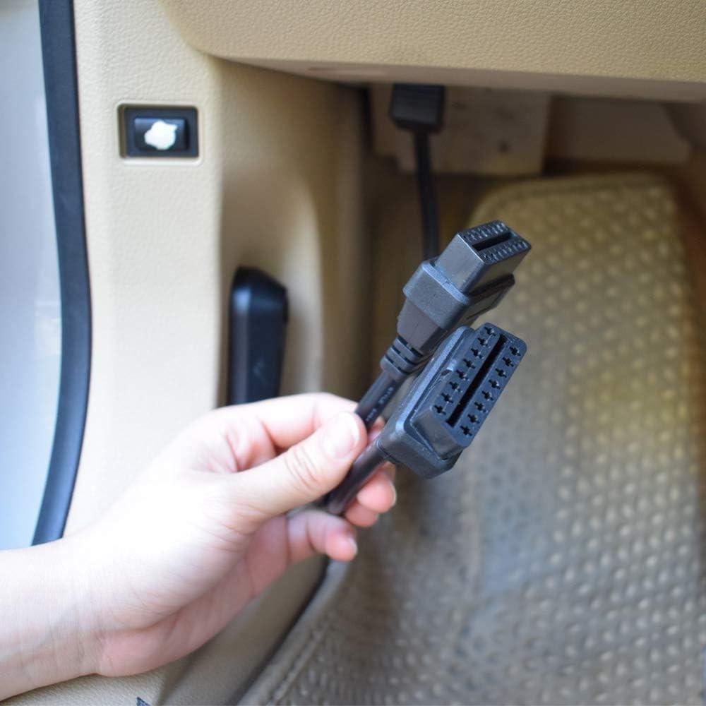 16 Pin OBD2 OBDII Diagnostic Extender Splitter 16 Pin Y Cable - 50CM