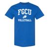 T-shirt da Pallavolo con Logo ad Arco Eagles della Florida Gulf Coast University (FGCU) - Blu Reale