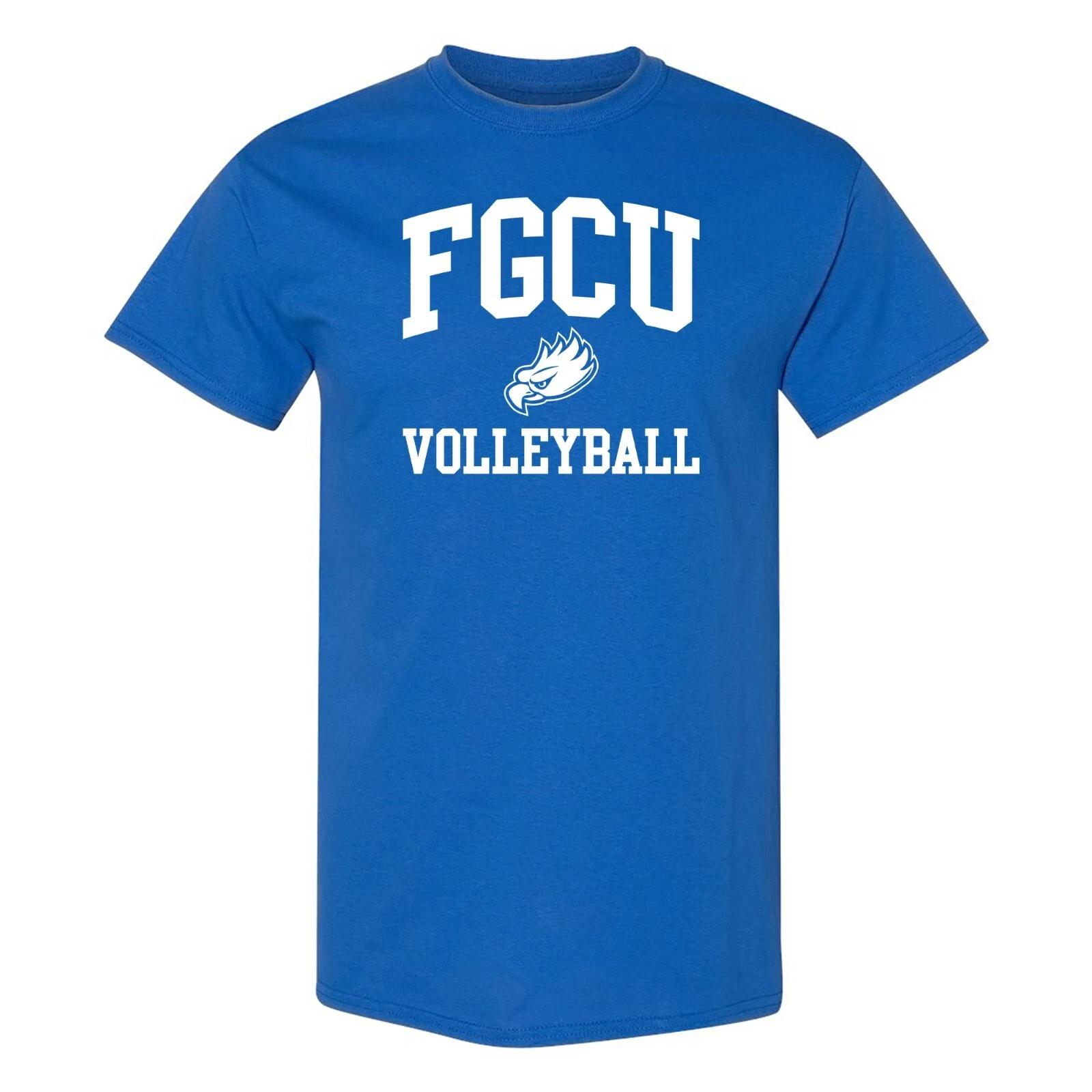 FGCU Florida Gulf Coast University Eagles Arch Logo Volleyball T Shirt - Royal 2XL