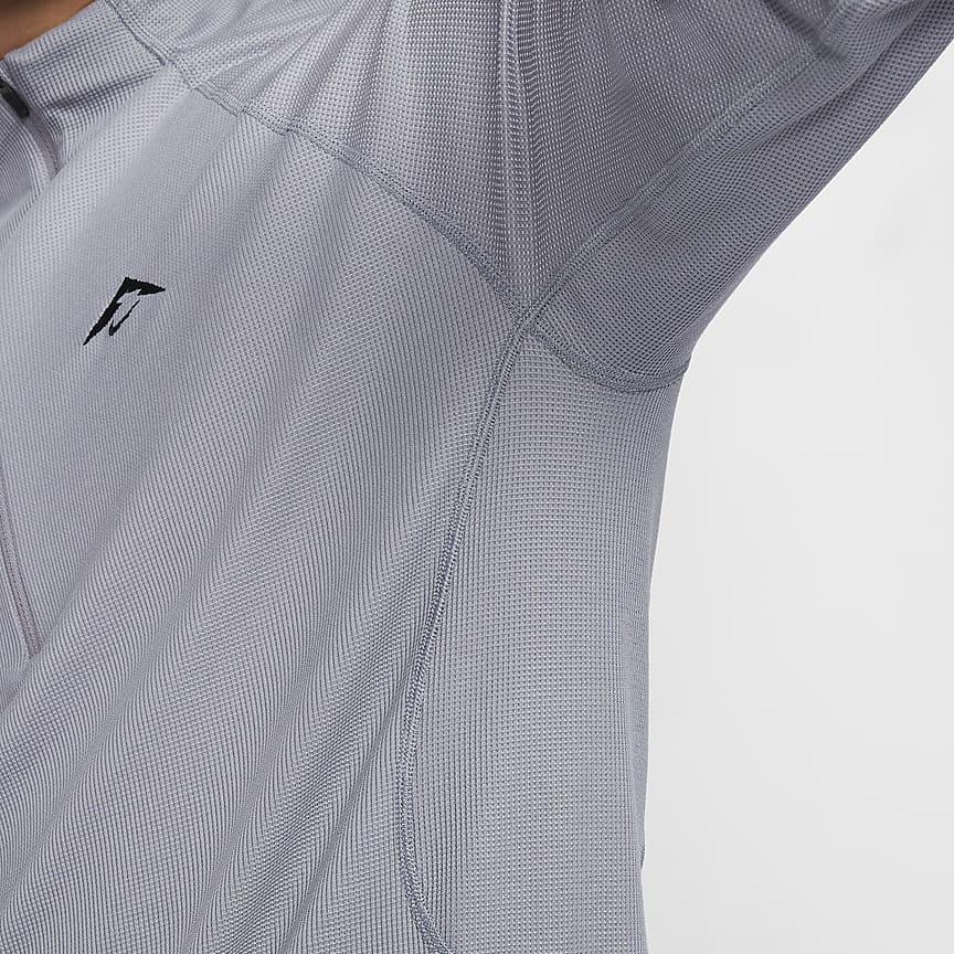 Nike Dri-Fit Trail Einfarbig Vielseitig Bequem Feuchtigkeitsableitend Warm Langarm T-Shirt Herren Oberteile Zementgrau FV9995078