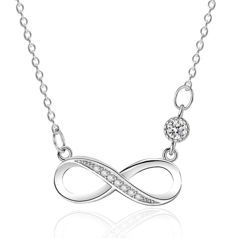 

Сучасне намисто з вісьмома підвісками Стильне ланцюгове намисто Порожня вісімка Ювелірна прикраса на шию Підходить для любителів моди Подарунок 1