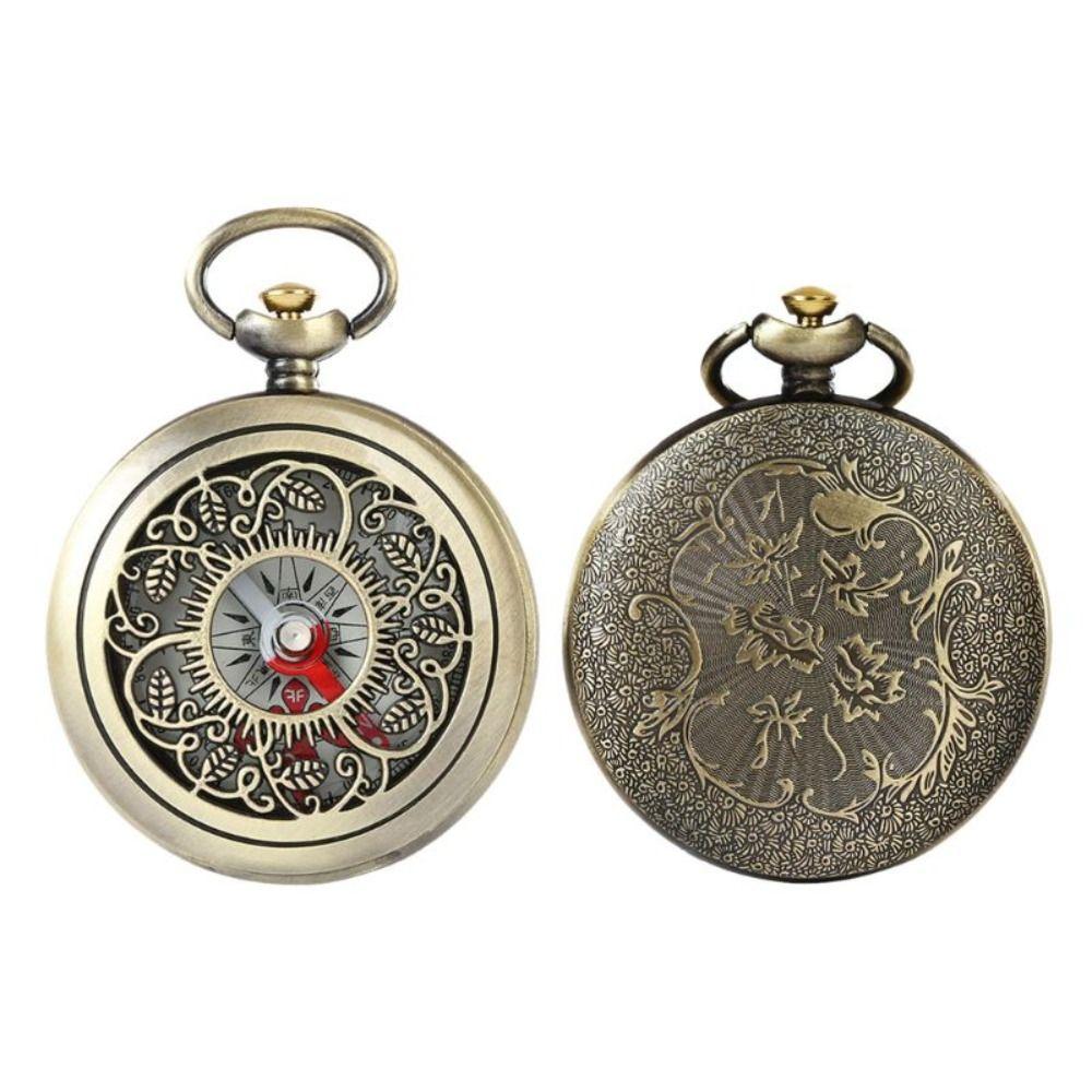 Vintage Bronze Kompass Taschenuhr Design Outdoor Wandern Navigation Metall Tragbarer Kompass