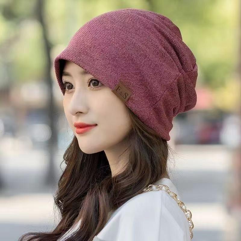 

Autumn/Winter Plush Knit Baotou Hat - Indoor/Outdoor Warm Velvet Pullover Double Layer All Season One Size