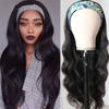 Curly Wave Headband Wig for Women Fashionable Adjustable Headband Scarf Wig High Temperature Fiber Wig