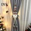 Plush Curtain Holders Christmas Gnome Buckle, Scandinavian Santa Doll Tiebacks, Window Decorations Faceless Dwarf Holdback Fastener for Holiday