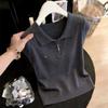 Rellawear Women Summer Collar Knit Deep Gray Rst0005