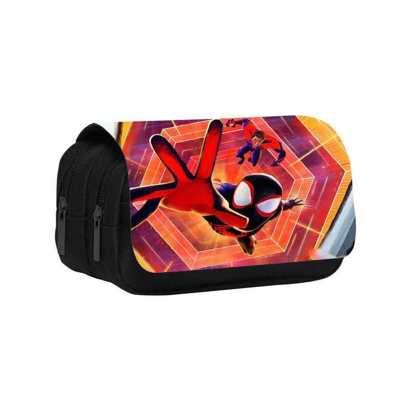 Spiderman Student Pencil Case With Double Layer Storage For School Use
