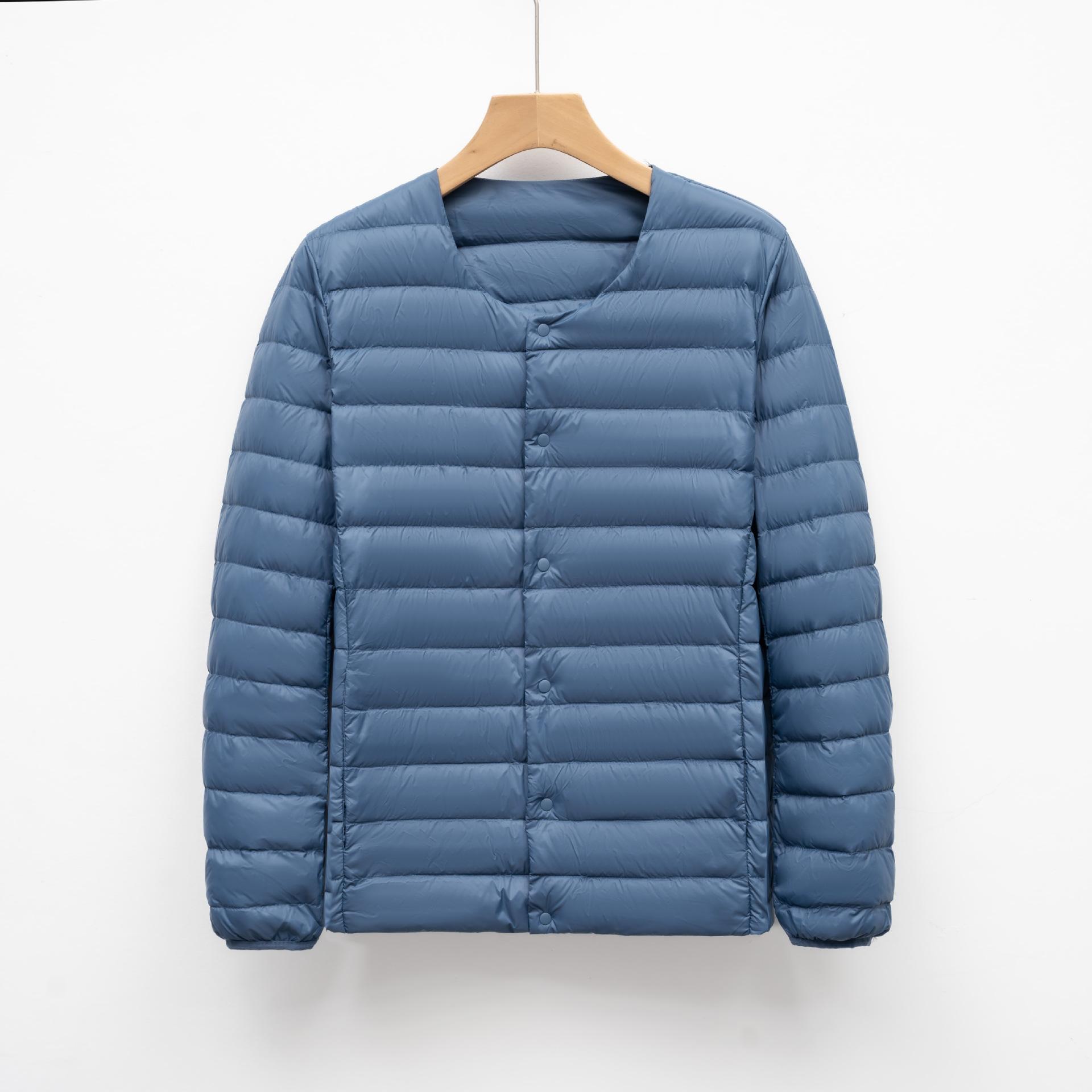 

Новый легкий пуховик мужской без воротника теплый пуховый подклад большого размера с круглым вырезом тонкая куртка XXXXL