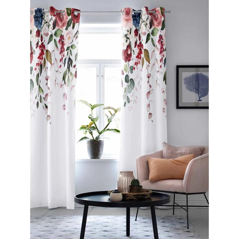 День святого Валентина розовые розы растения оконные шторы для гостиной спальни занавески — фото 4
