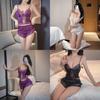 Satin Lingerie Set With Lace Ice Silk Strap Sleepwear For Women