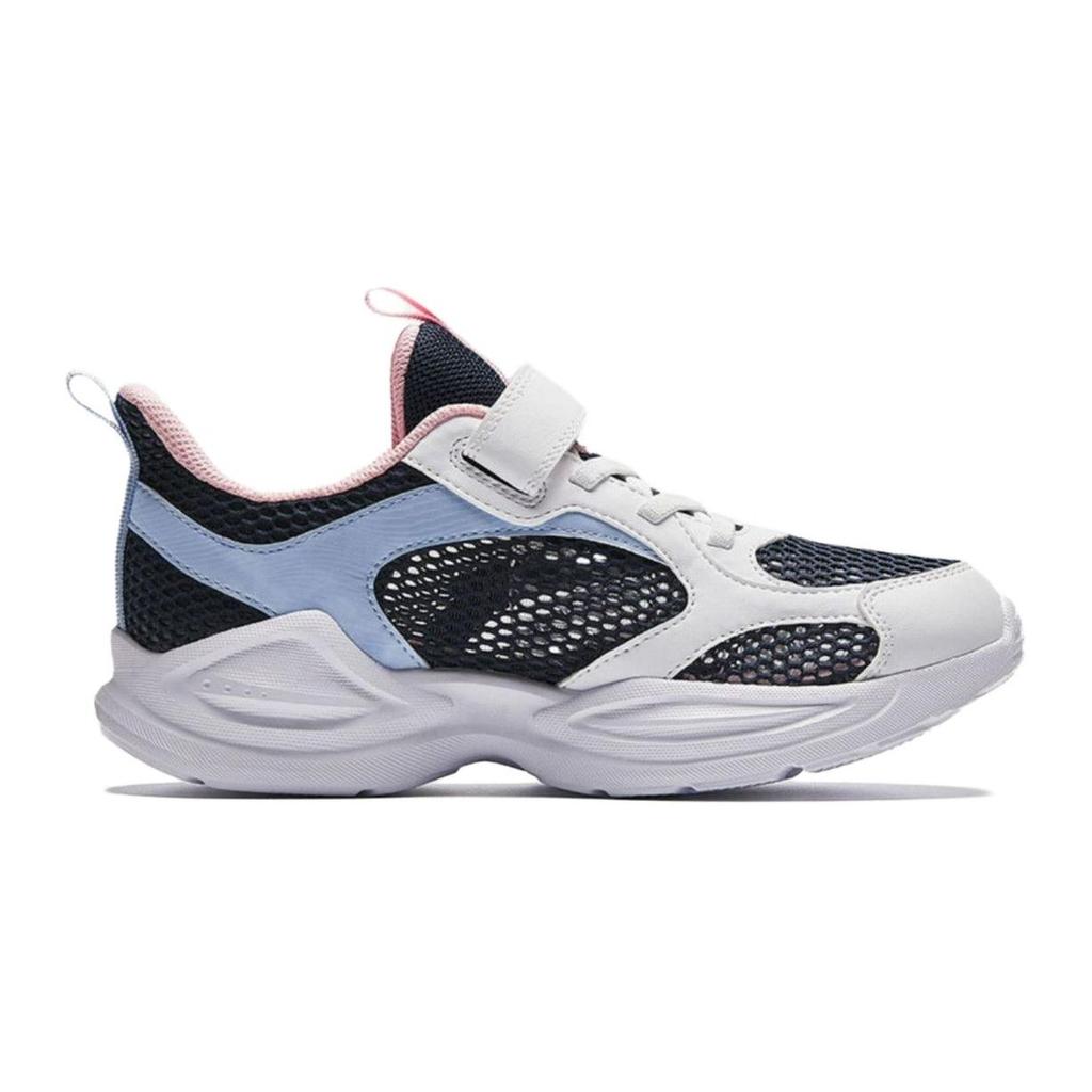 Anta Kids Fabric Non-Slip Breathable Low-Top Running Shoes Kids Sneakers White Black Pink A322425520-2