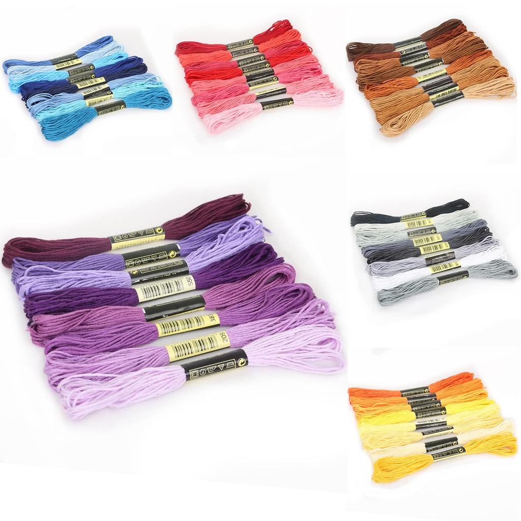 8 Series Cotton Embroidery Thread Different Anchor Cross-stitch Floss Sewing Skeins Craft