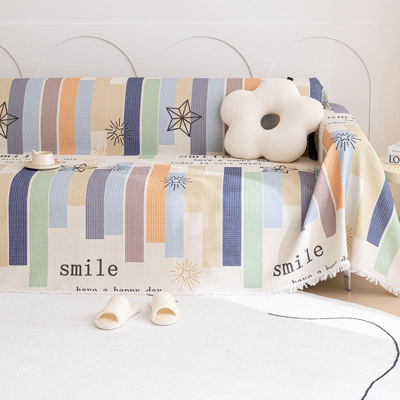 Modern Fashion Cotton Sofa Cover Cloth Full Covered Living Room One-Piece Sofa Cover Towel Dustproof Four Seasons Universal
