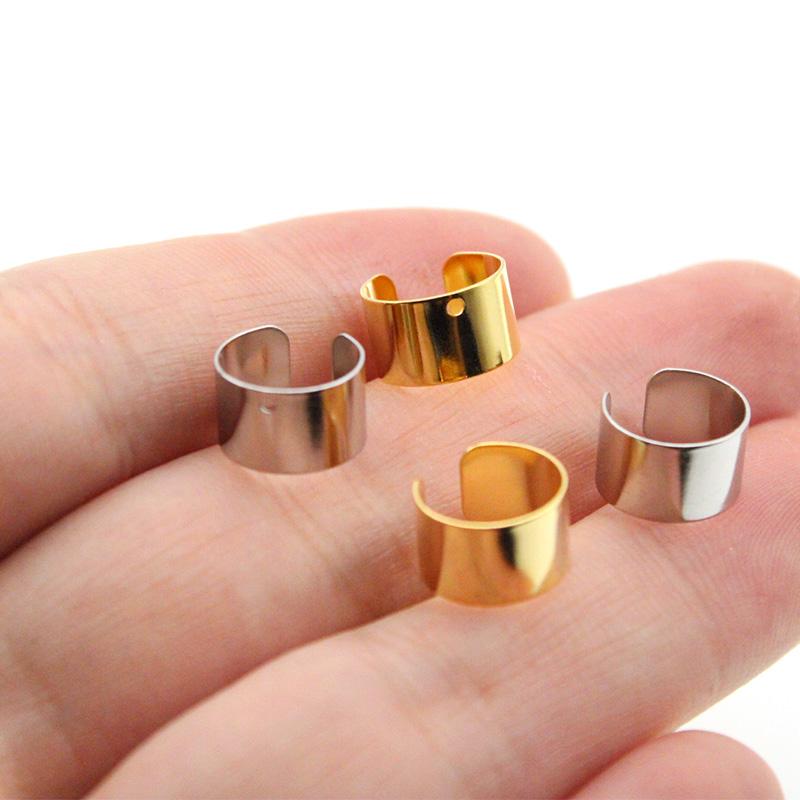20Pcs Stainless Steel Ear Clips Findings Body Jewelry Ear Cuffs Ear Clips No Piercing Earrings for Women Men DIY Jewelry Making