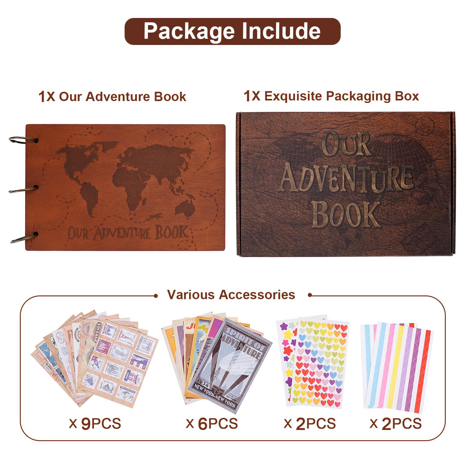 

60 Page Photo Album Scrapbook Our Adventure Book DIY Handmade Retro Kraft Album Book Travel Anniversary Wedding Mothers Day Gift