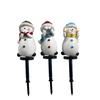 Christmas Snowman Family Ground Plug Christmas Winter Decoration Christmas Resin Christmas Snowman Outdoor Decoration Solar Ground Plug