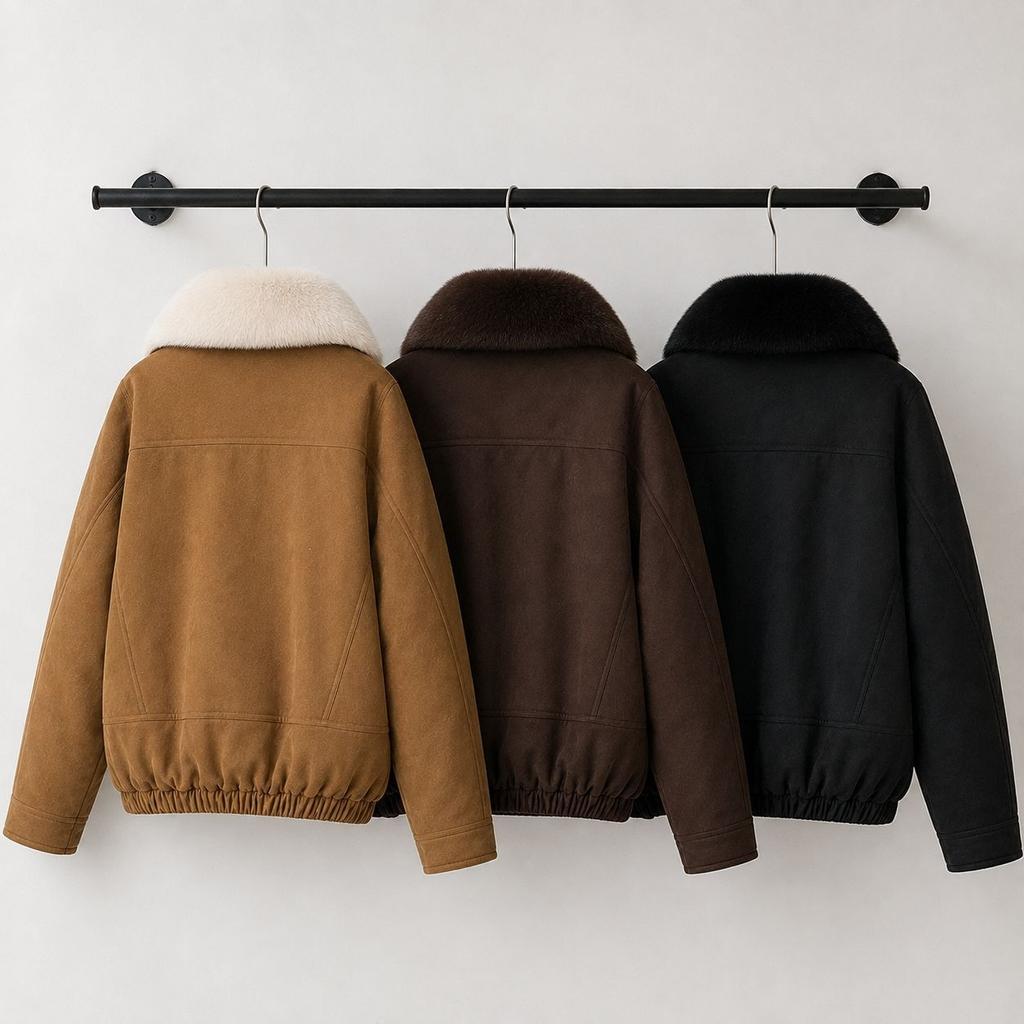 Removable large fur collar warm thickened cotton coat women's winter new loose pie overcome cotton clothes
