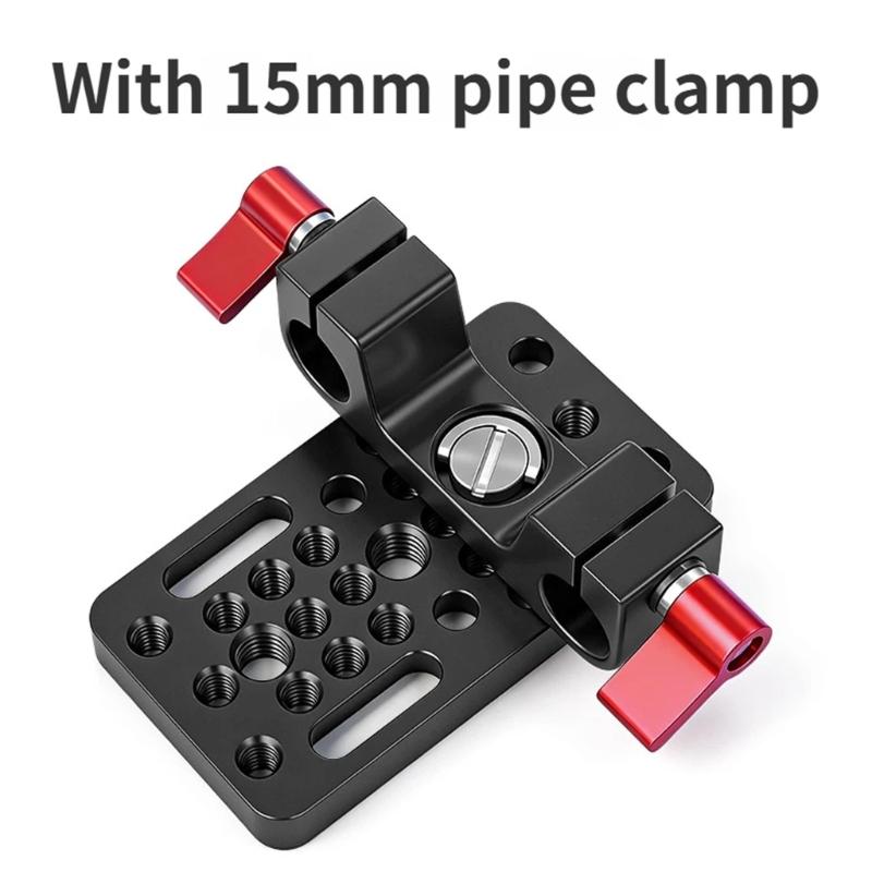 Universal Camera Quick Release Plate With Double 1/4in And 3/8in Screw Holes For DSLR Camera LED Light Stand Equipment