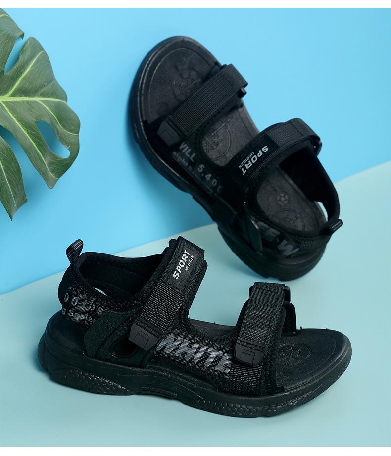 Big Brand Boys' Sandals 2024: Summer Beach Shoes for Middle and Older Children - Soft Sole, Non-Slip Outdoor Wear