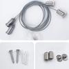 4pcs Adjustable Rope Suspension Set for LED Panel and Ceiling Fixtures with Steel Wire Hanging Solution Daily Use