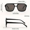 5pcs Men's Geometric Square Multi-color Lens Fashion Glasses Double Beam Flat Top Large-sized Glasses