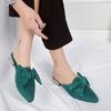 Fashion Low Heel Shoes Pointed Toe Slides Original New Style Casual Shoe 2025 Luxury Slip-resistant Women's Slippers and Ladies Sandals