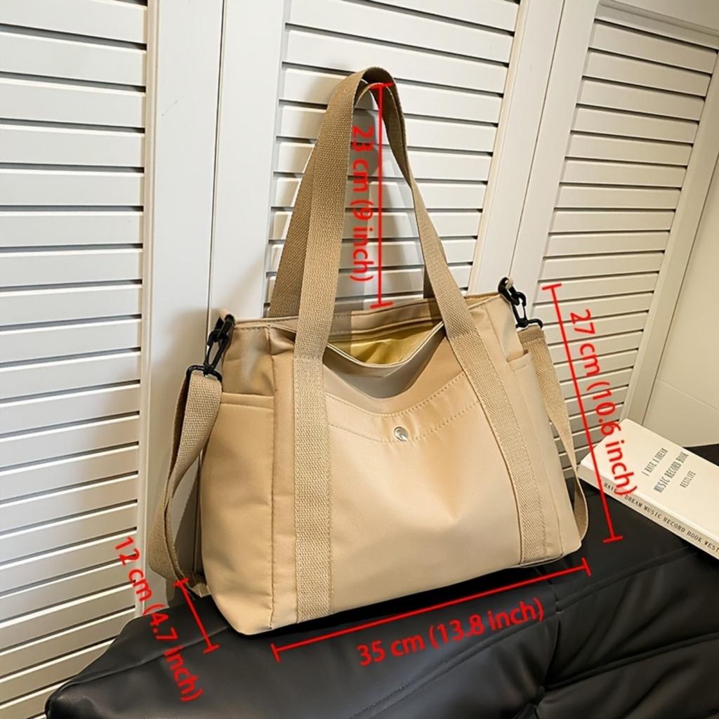 Canvas Schoudertas met Grote Capaciteit, Dagelijkse Draagtas, Multifunctionele Dames Schoudertas, Handtas Schoudertas