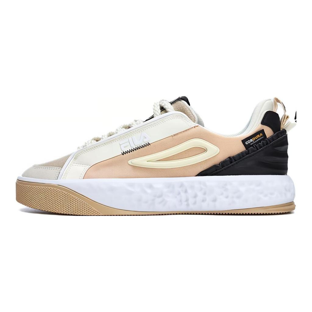 FILA Viva Casual Comfortable Durable Low-Top Skate Shoes Men Sneakers White Brown F12M323201FBV