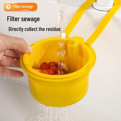 Multifunctional Kitchen Sink Basket & Drain Rack for Washing Vegetables and Filtering Food Residue