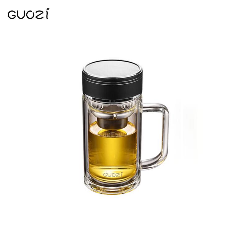 GUOZI Starland Double-Layer Glass Office Tea Cup