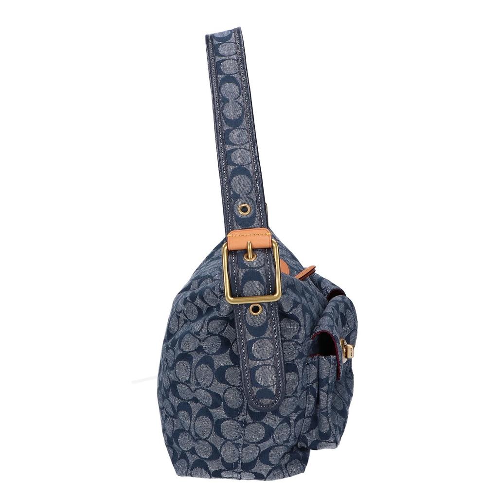 COACH [Excellent Condition] 3240 Signature Chambray Card Shoulder bag blueUsed