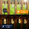 Sameyo Solar LED String Lights, 8M, 16 LED Bulbs, 2700K Warm White, PC Material, Break-Resistant, Garden Lighting, Christmas, Decorative Lights,
