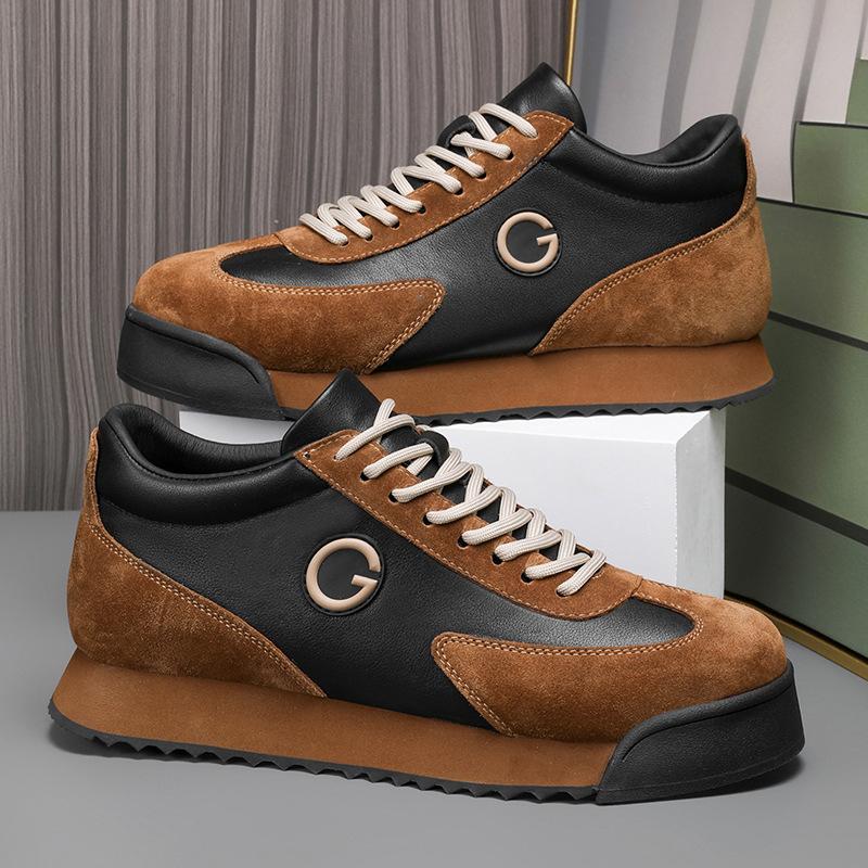 Men Casual Shoes Spring Autumn Low-top Retro Classic Student Trendy Leather Shoe Outdoor Fashion Non-slip Running Sneakers