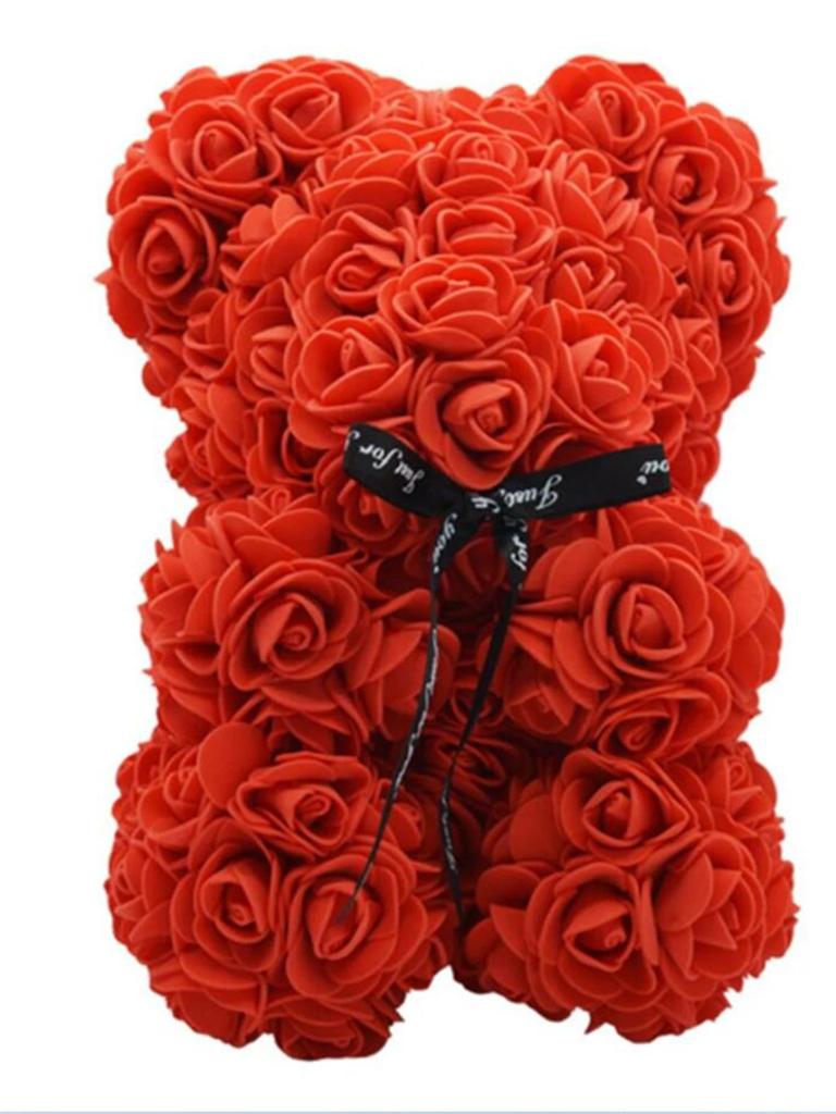 1pc 25m Artificial Flower Eternal Rose Teddy Bear for Mom Mother's Day Birthday Valentine's Day Anniversary Gifts & Decorations
