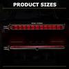 2PCS Red 15Inch Truck Light Trailer Bar 11 LED Turn Stop Tail Brake Lights Strip