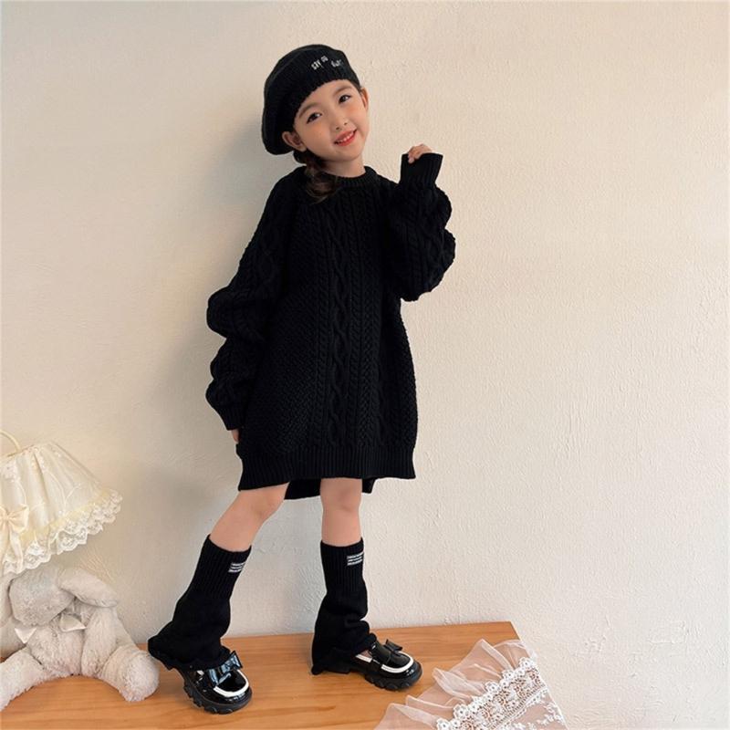 Fashion Knit Leg Warmers for Little Girls Knee High Socks for Dress Toddler Winter Slouchy Socks Thicken Warm Leggings