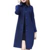 Damen Herbst Winter Wollmantel Umlegekragen Einreihig Locker Mittellang Dicker Warm Halten Mantel für Pendeln Dating Reisen