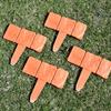 Garden Edging Border Gardening Lawn Fence Plastic Cobblestone Effect Lawn Trimming 4 Pcs of Foldable Stitching Grey Orange