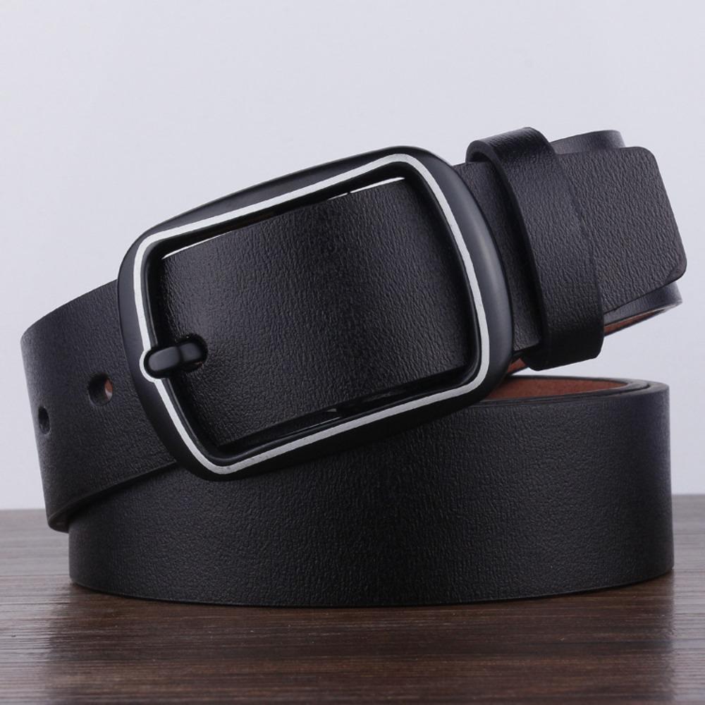 Adjustable Men Belt Durable Trousers Belt Classic Style Pin Buckle Belt  Male
