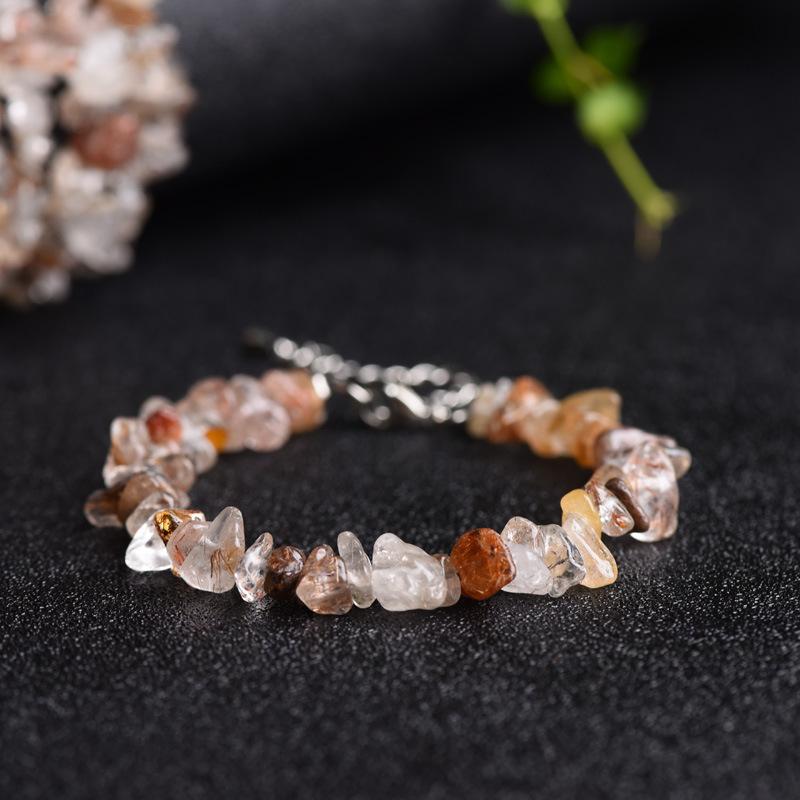 Natural Crystal Bracelet, Adjustable Original Stone and Gravel Bracelet, Irregular Gravel Bracelet, Fresh Style, Fashionable Casual Bracelet, Jewelry