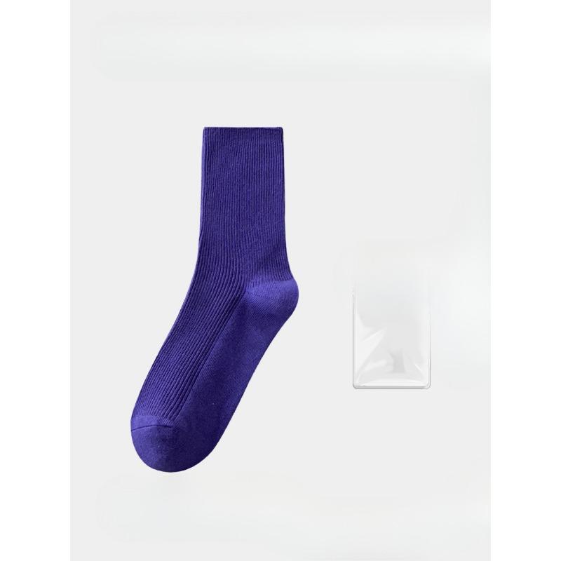 Female Spring and Autumn Color Boneless Deodorizing Sweat Absorbing Pile Socks