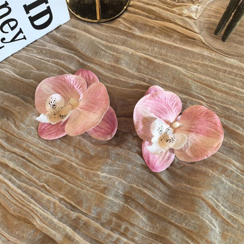 1Pair Sandals Decorations Flower Shoe Accessories Vacation Style Removable Butterfly Orchid Shoes Charms Diy Shoe Buckle